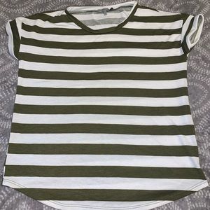 Green striped T-shirt